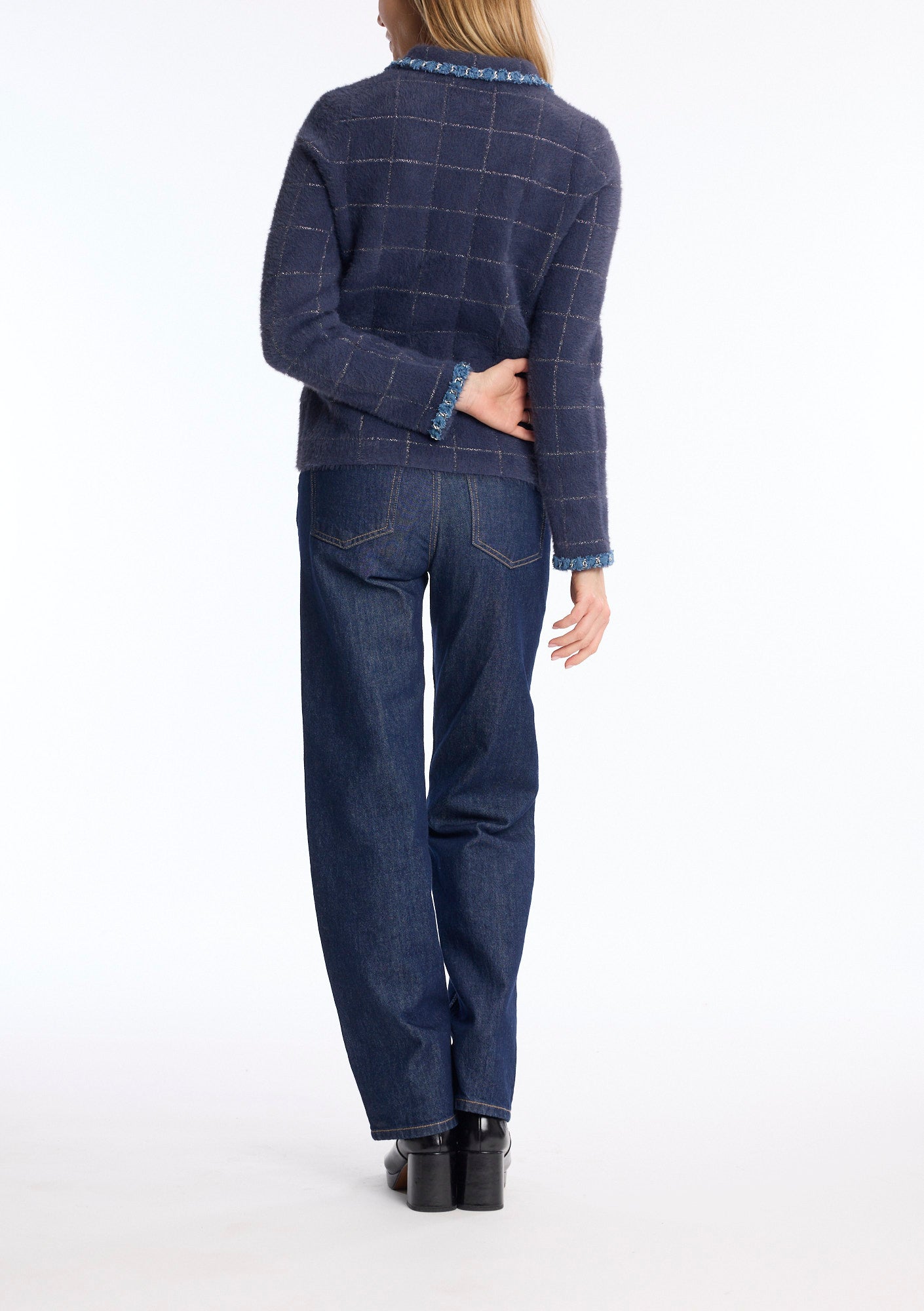 Leo & Ugo RH781 Denim Blue Jacket Cardigan
