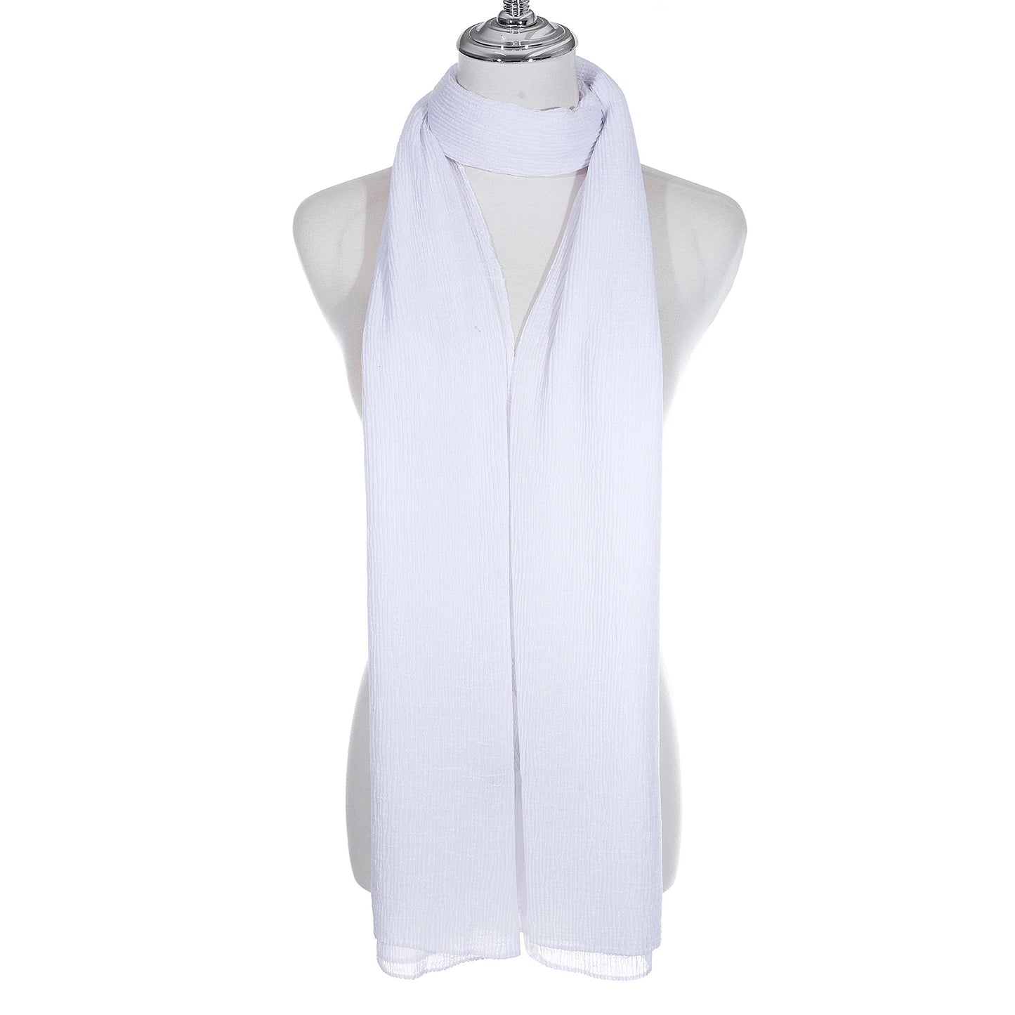 Park Lane SC1212 White Crinkle Wrap Scarf