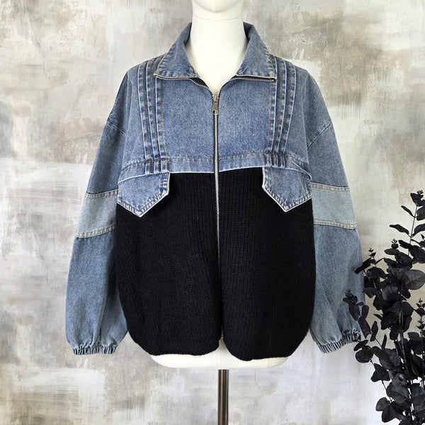 Tempest STELLA08 Zip Front Dual Fabric Jacket with Vintage Wash