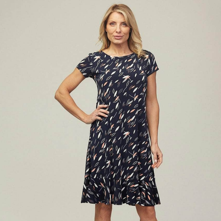 Saloos Leaf patterned dress LAST SIZE