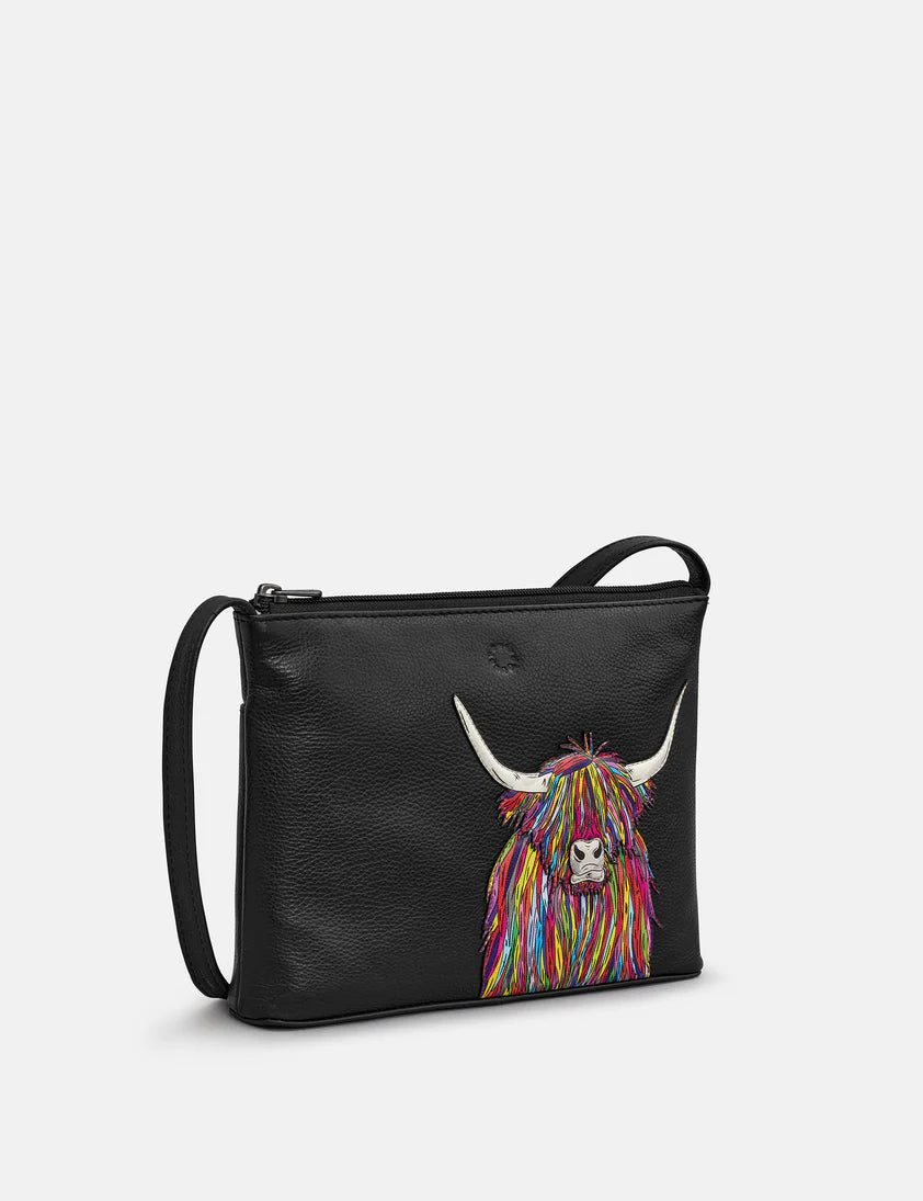 Yoshi YB214 Rainbow Highland Cow Crossbody Bag