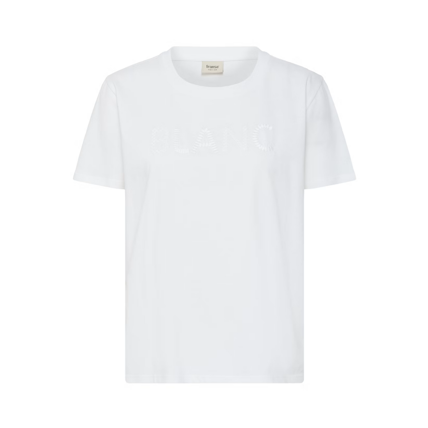 Fransa FrROUGE TEE 1 Cotton Blanc T-shirt
