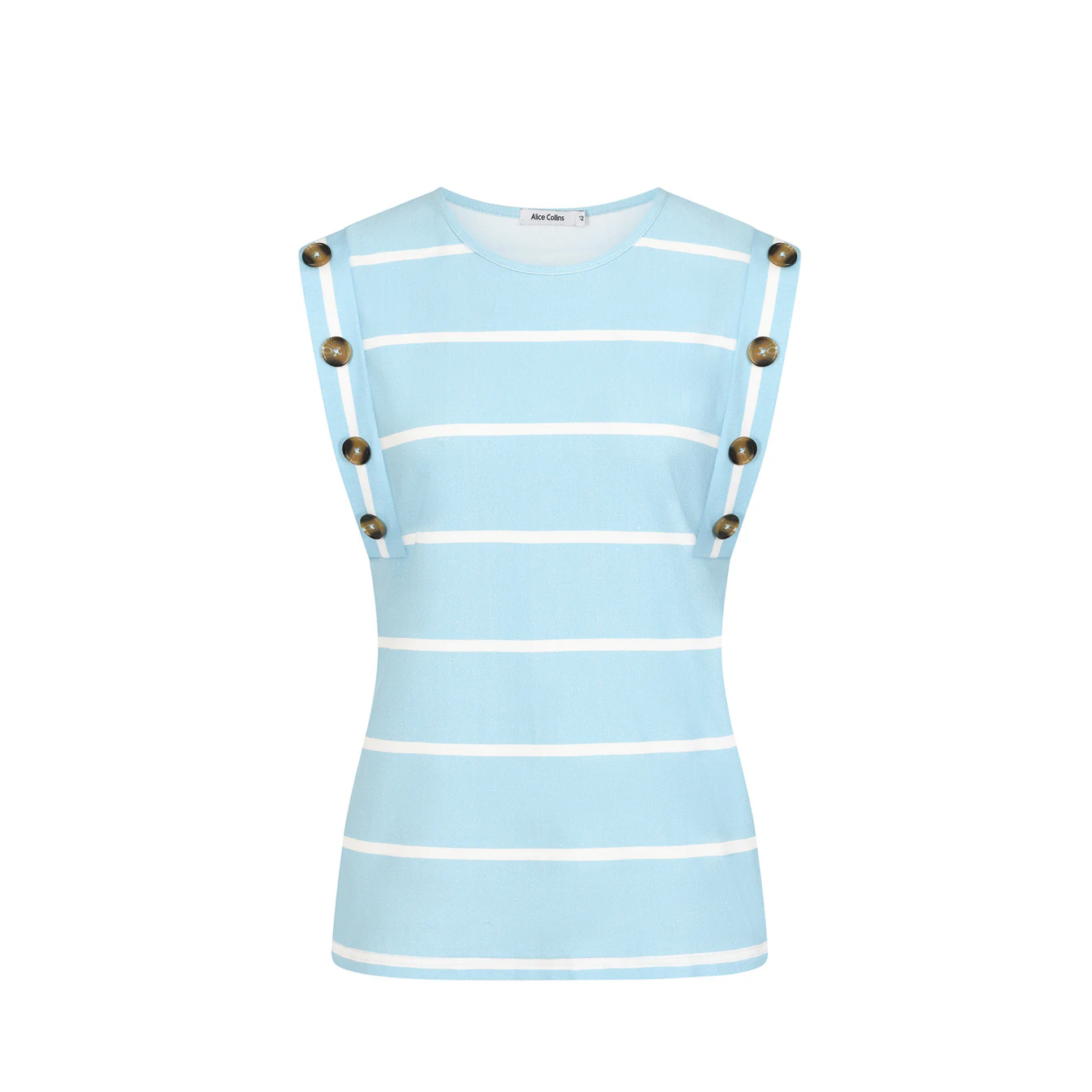 Alice Collins Button sleeveless top