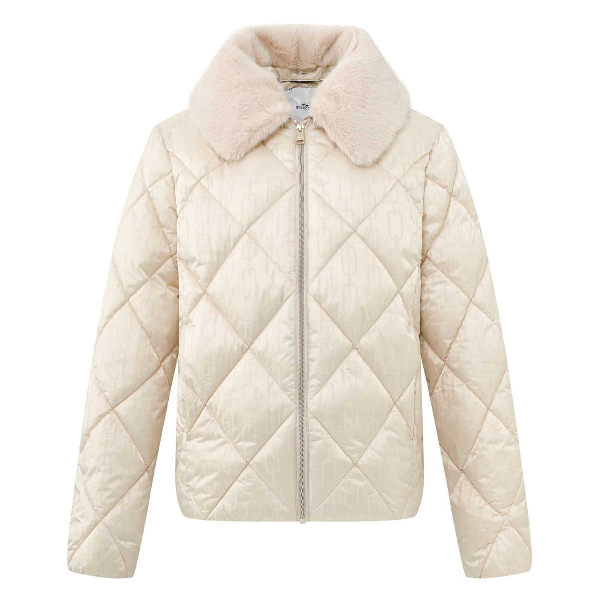 HV. Society Jasmijn Champagne Quilted Jacket 0406103857