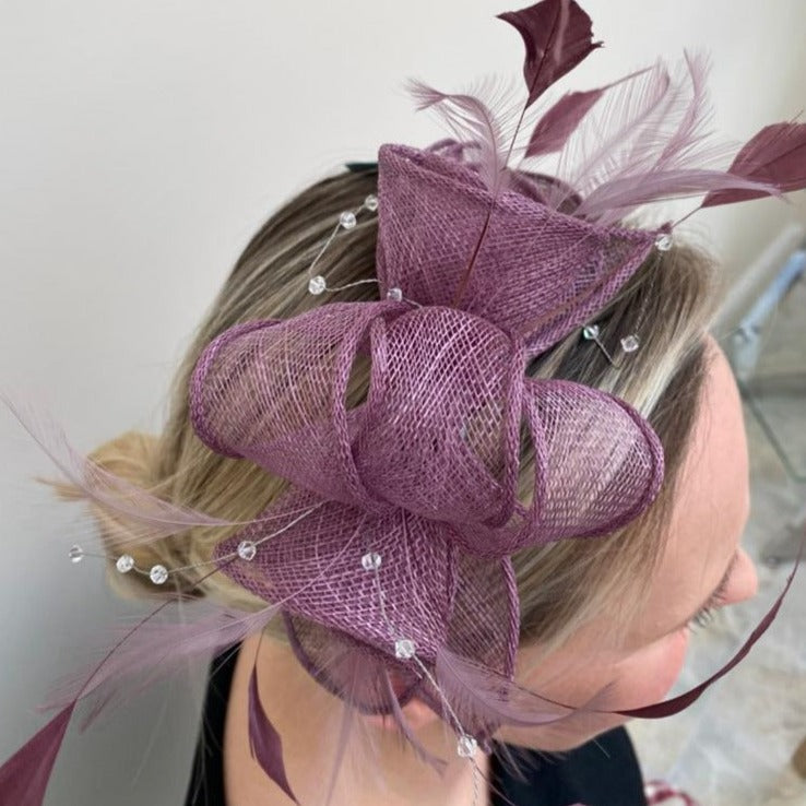 Max and Ellie CF1 Fascinator in Purple
