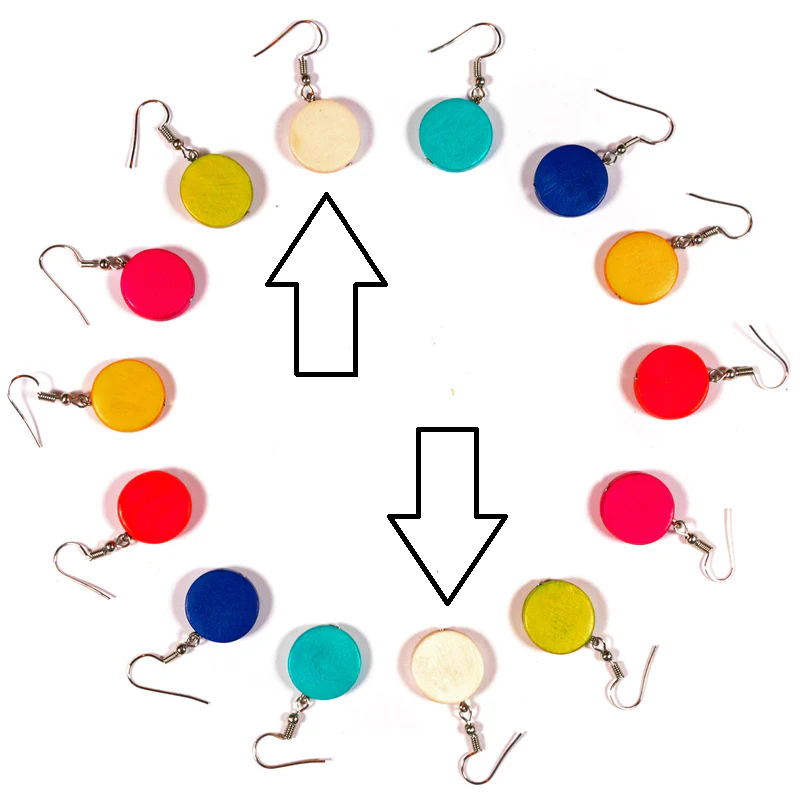 Lotus Feet HAE1 Wood Disc Earrings
