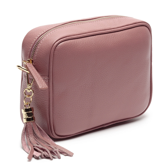 Elie Beaumont Dusty Rose Leather Crossbody Bag