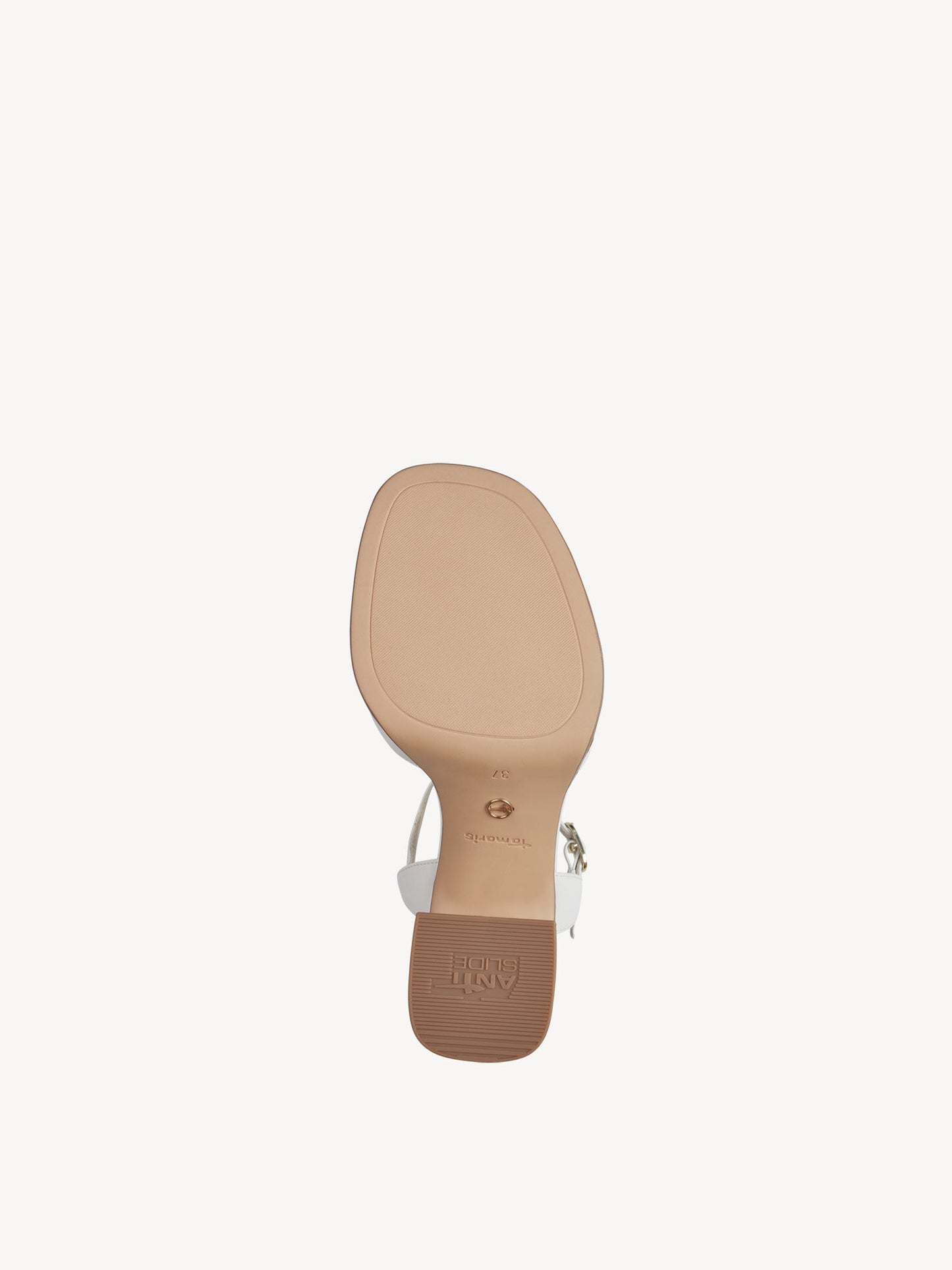 Tamaris White Leather Heeled Sandal
