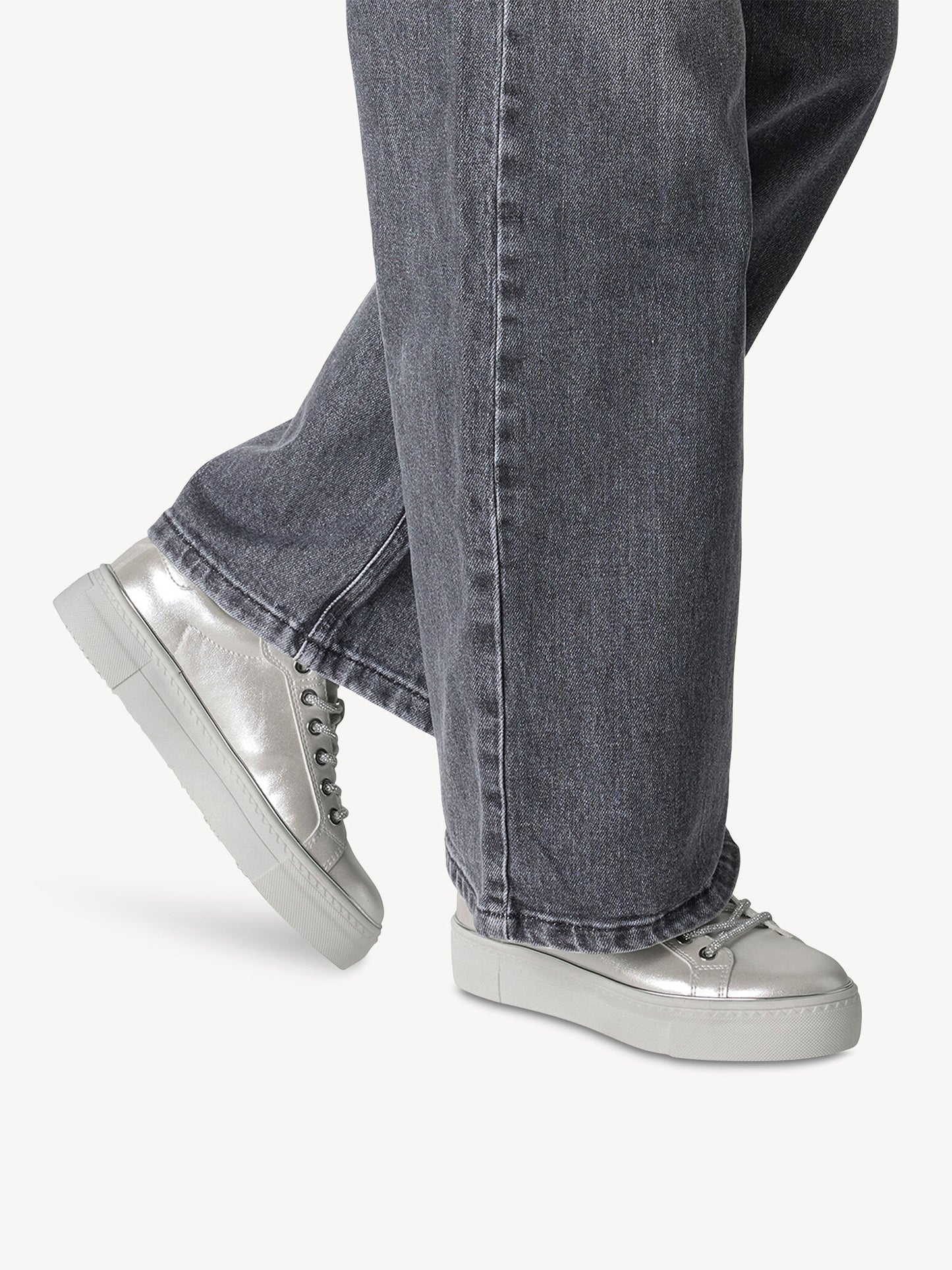 Tamaris White Pearl Slip On Trainer