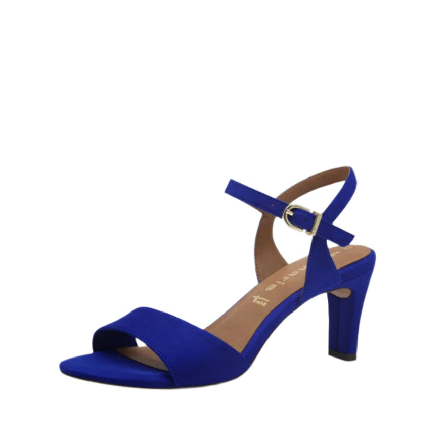 Tamaris Royal Blue Sapphire Suedette Strappy Shoes