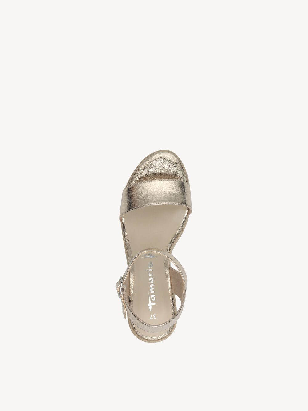 Tamaris Gold Wedge Sandal
