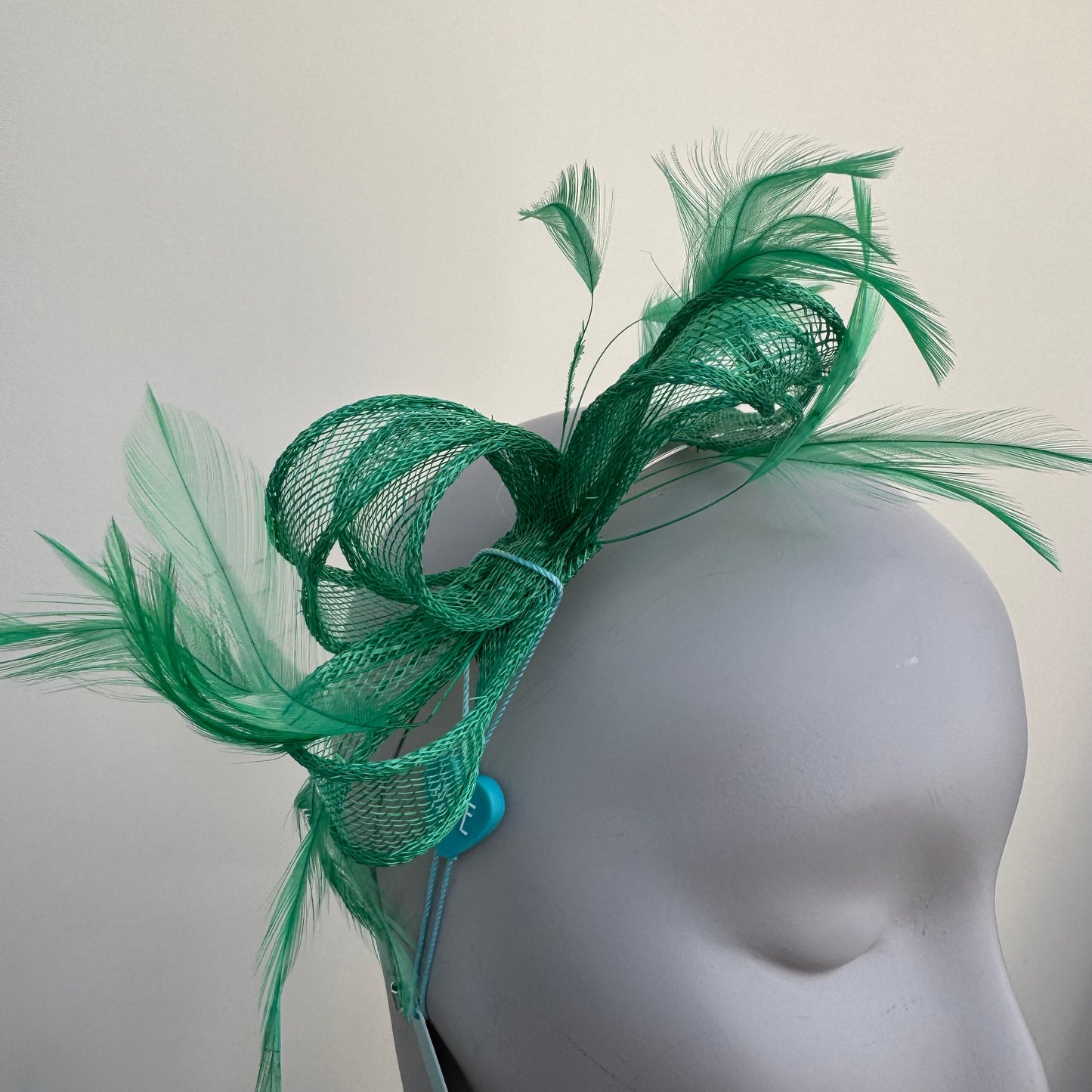Max and Ellie AF5 Small Fascinator on Headband in Greens