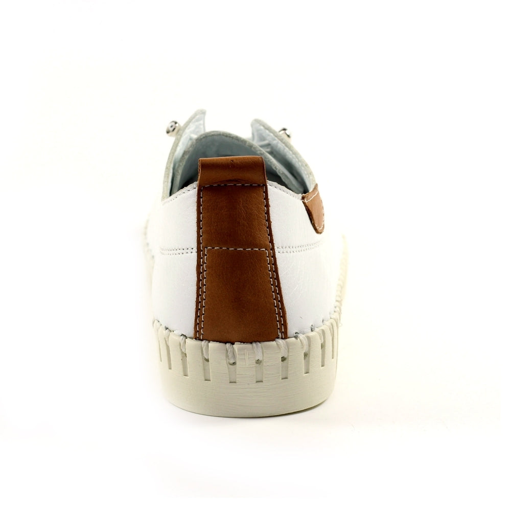 Lunar Flamborough Lea White Leather Shoe