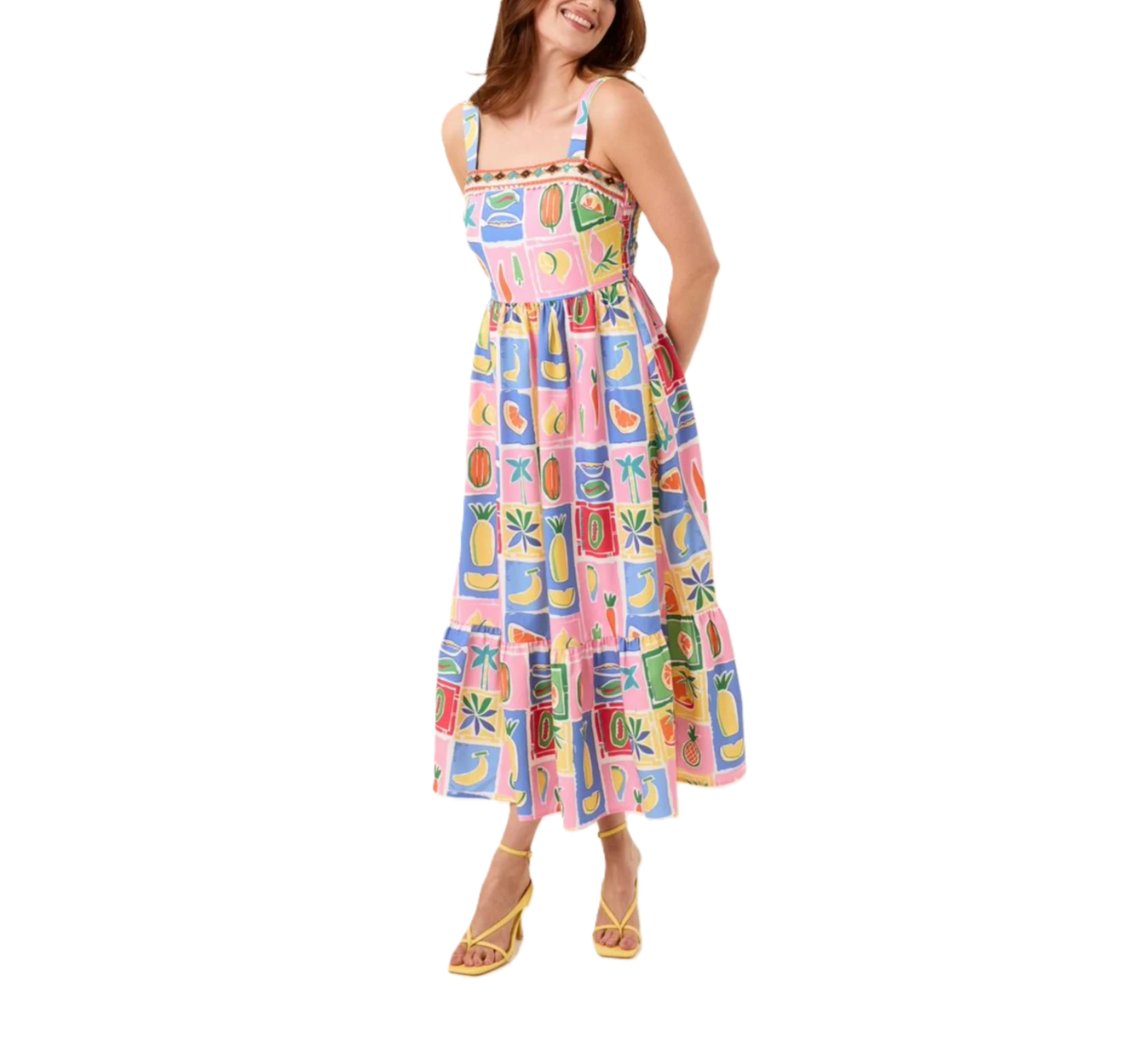 Strappy Dress Fruit Print