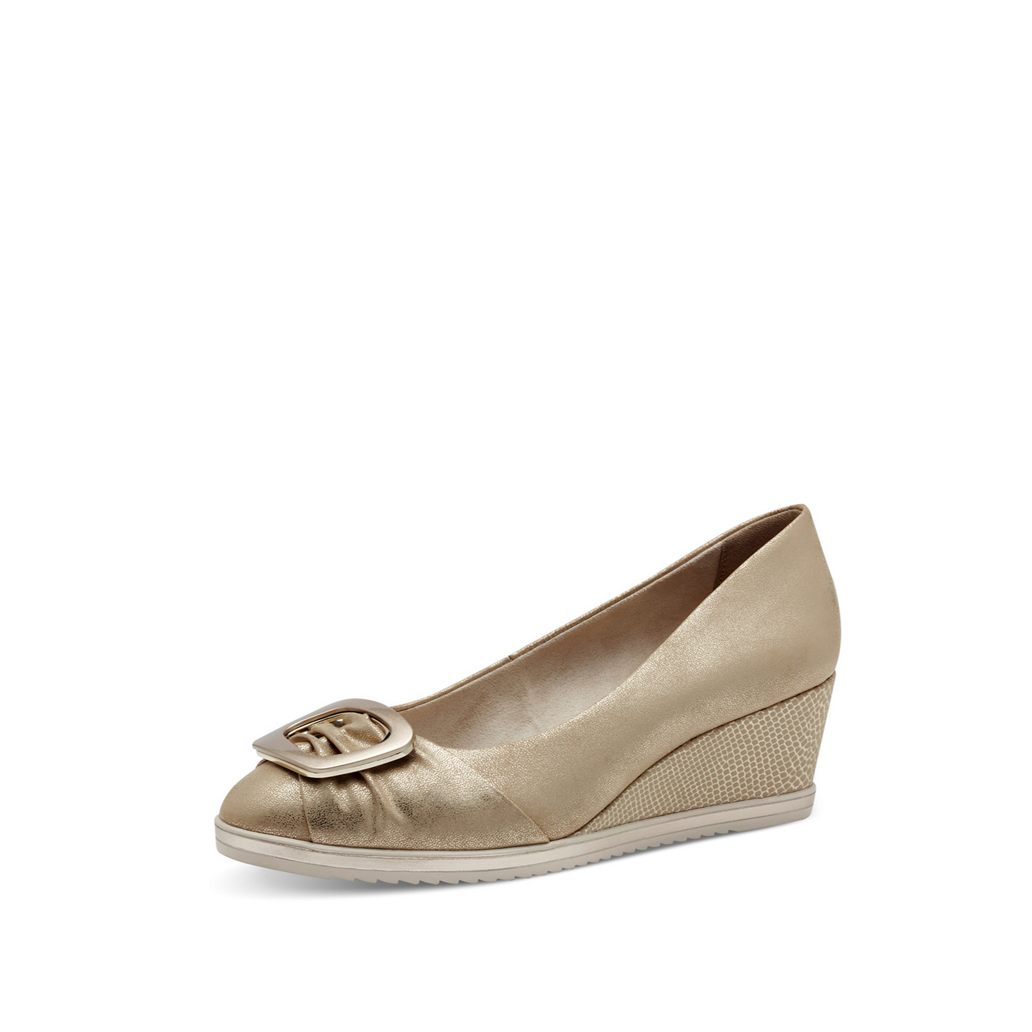 Tamaris 1-22323-44 Gold Wedged Pump