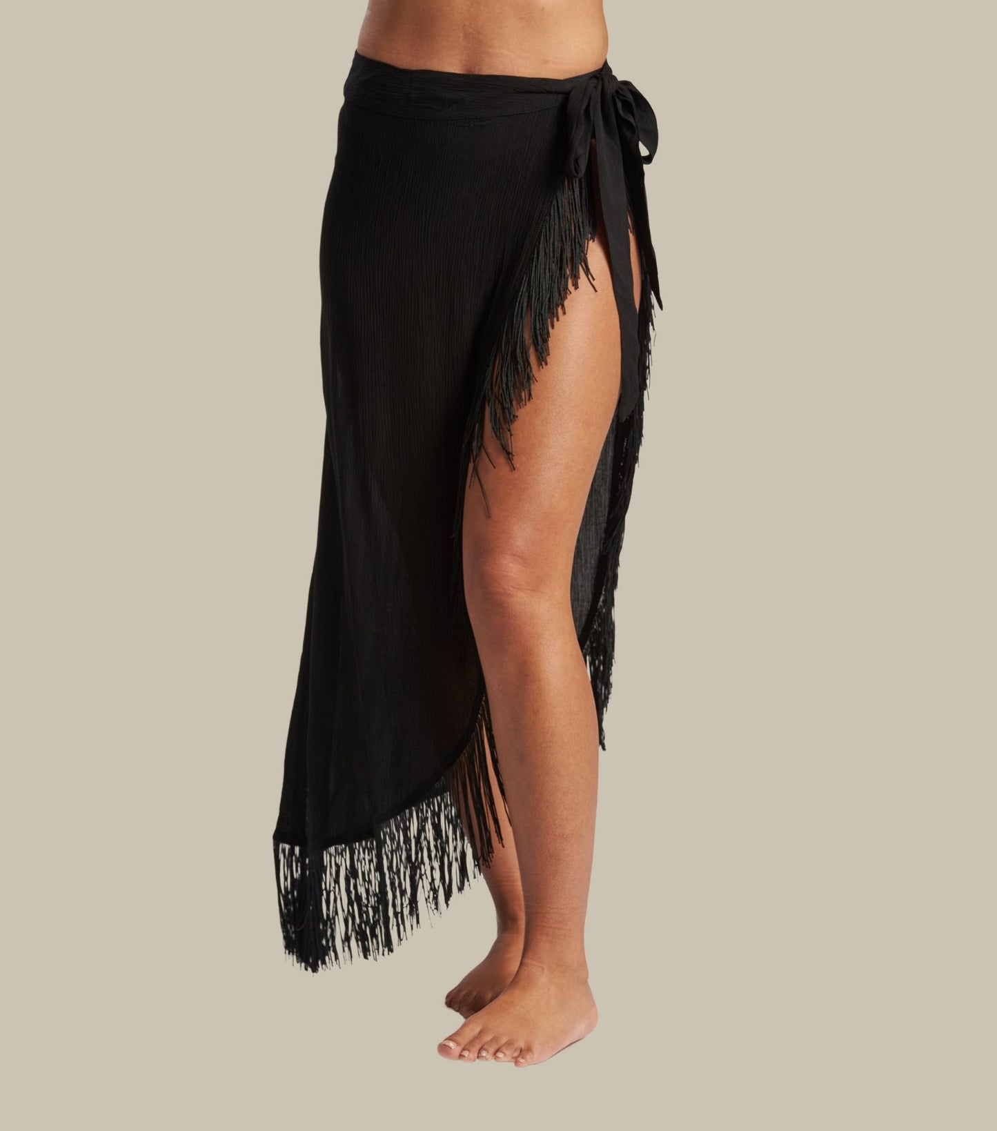 South Beach Crinkle Tassel Sarong