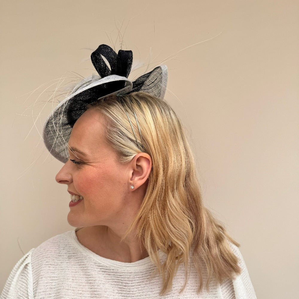 Max and Ellie BD1 Navy Large Fascinators