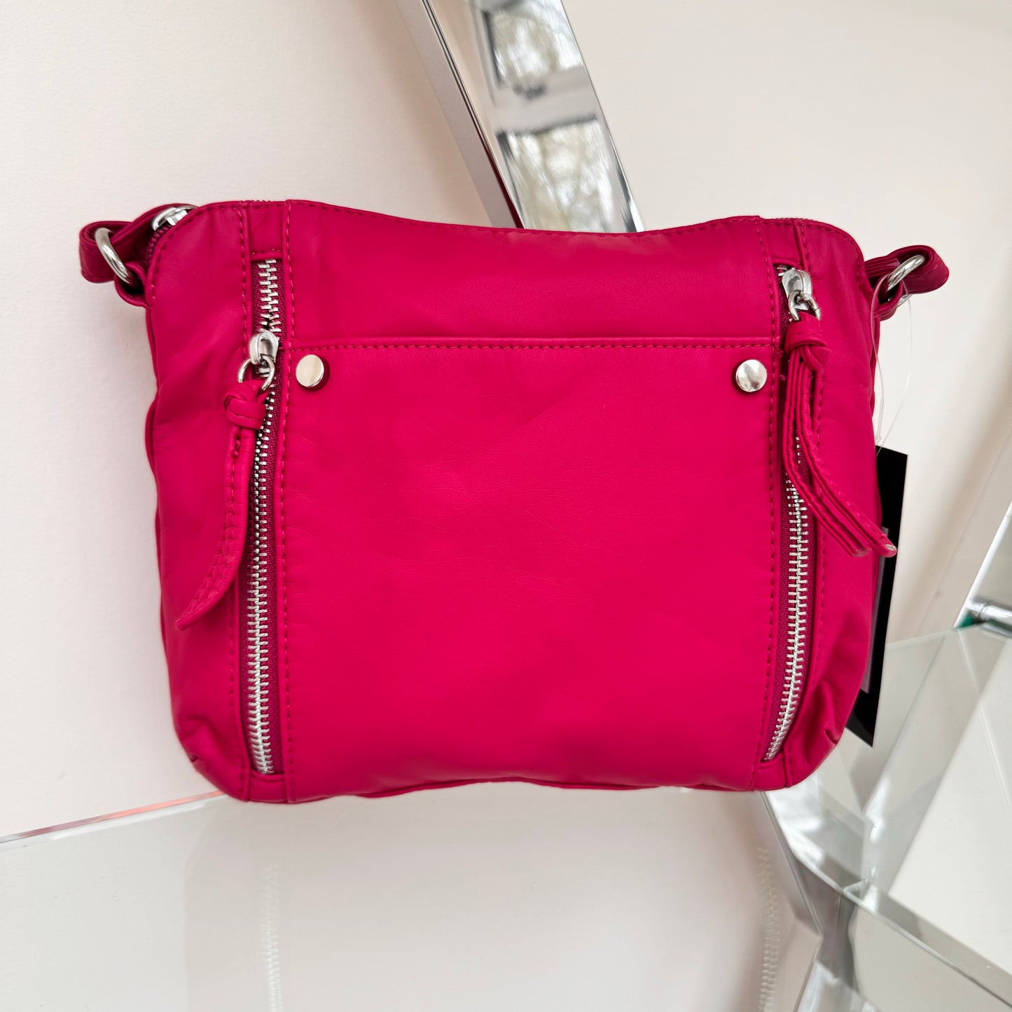 Small Washed Effect Crossbody Bag