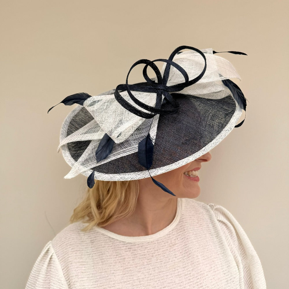 Max and Ellie FD7 Navy Blue & Ivory Hatinator