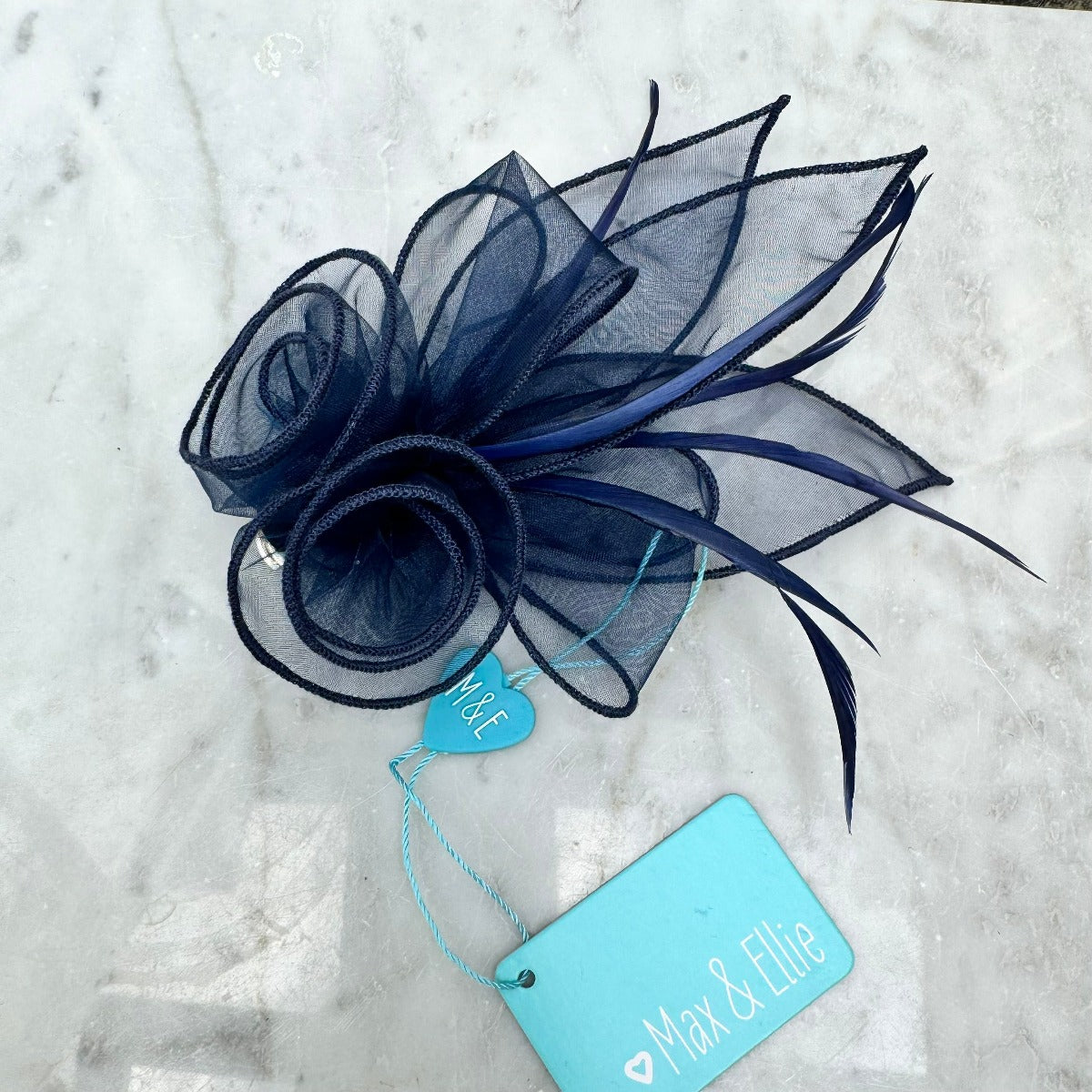 Max and Ellie OF4 Navy blue Small Clip Fascinator