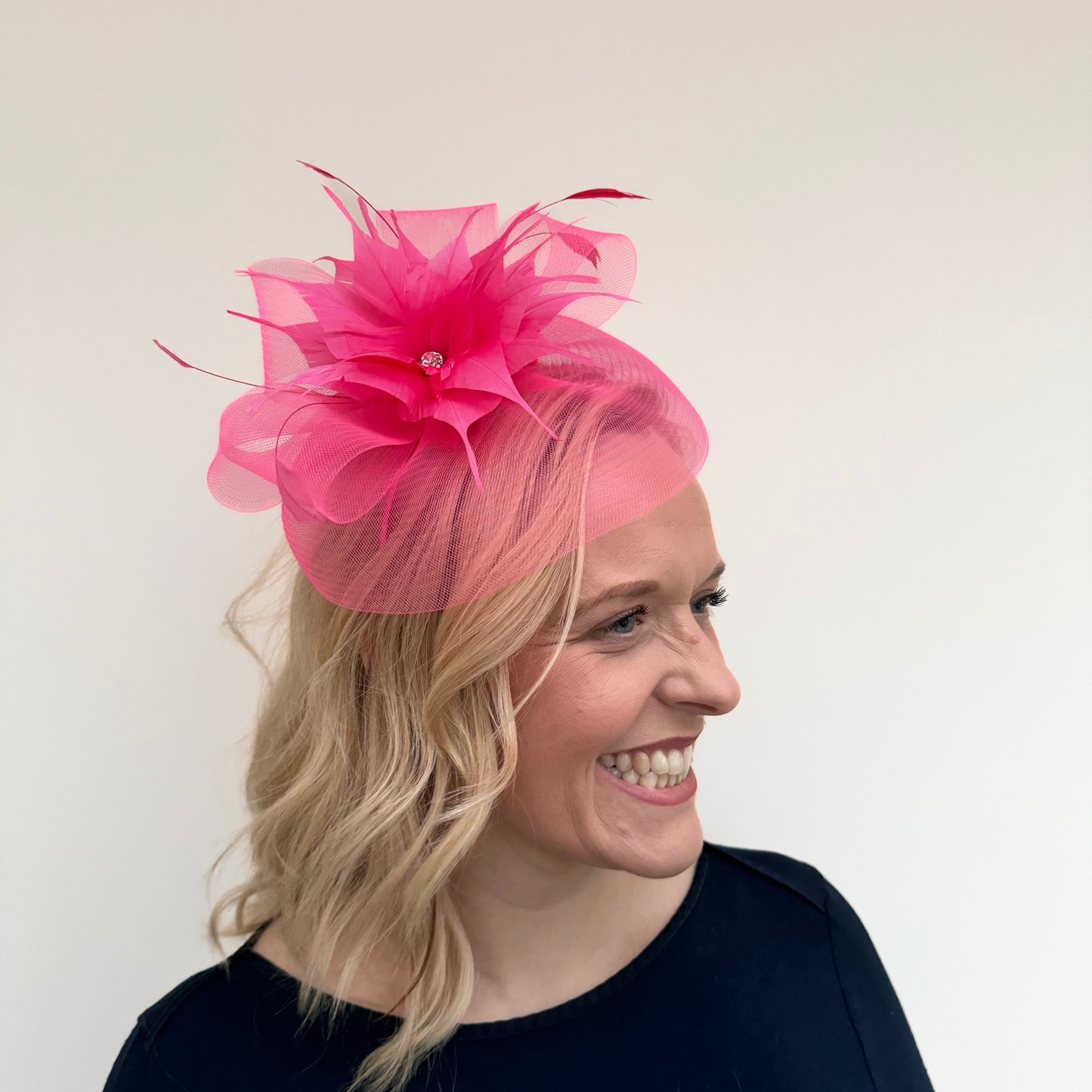 J Bees JB20/598 Net Fascinator in Pinks
