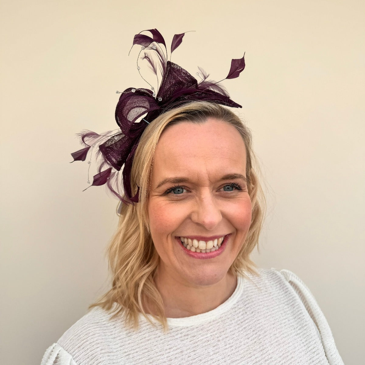 Max and Ellie CF1 Fascinator in Purple