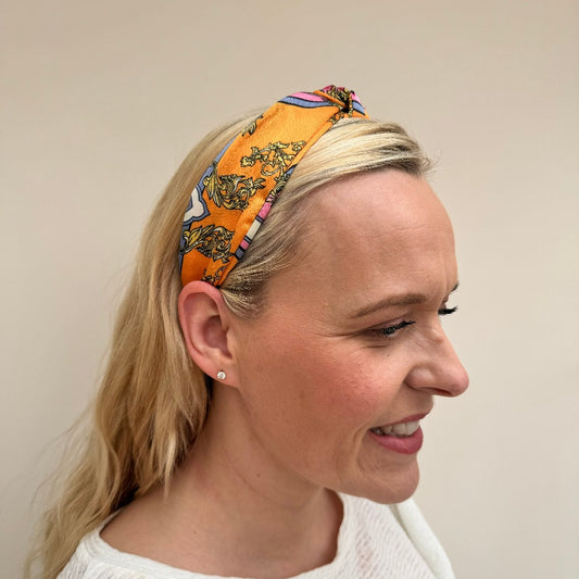 Summer Multi Print Knot Headband