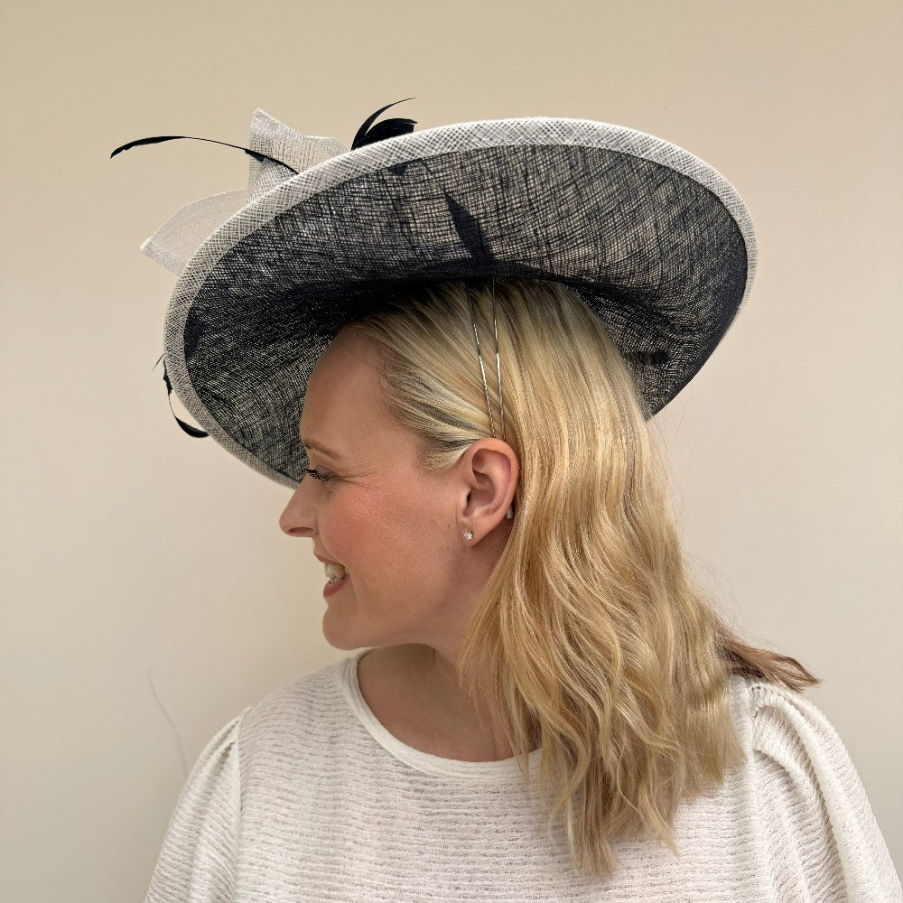 Max and Ellie FD7 Navy Blue & Ivory Hatinator