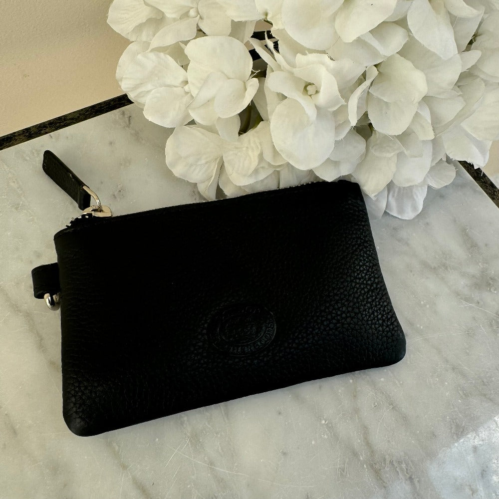 LLG Pebble Leather Top Zip Coin/Key Purse