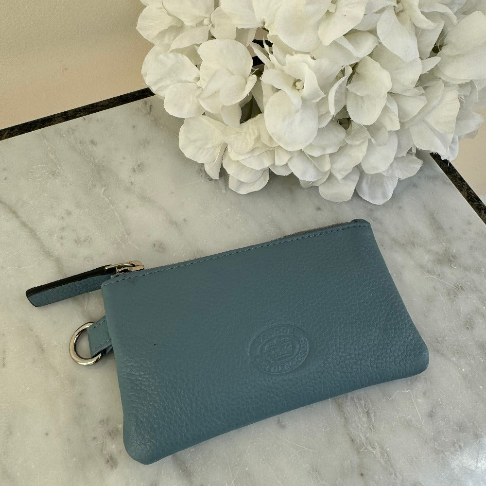 LLG Pebble Leather Top Zip Coin/Key Purse