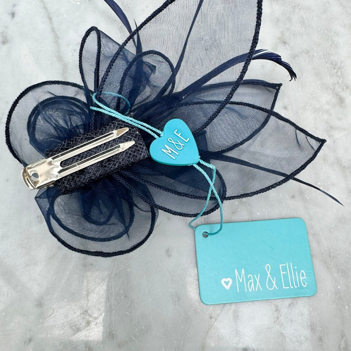 Max and Ellie OF4 Navy blue Small Clip Fascinator