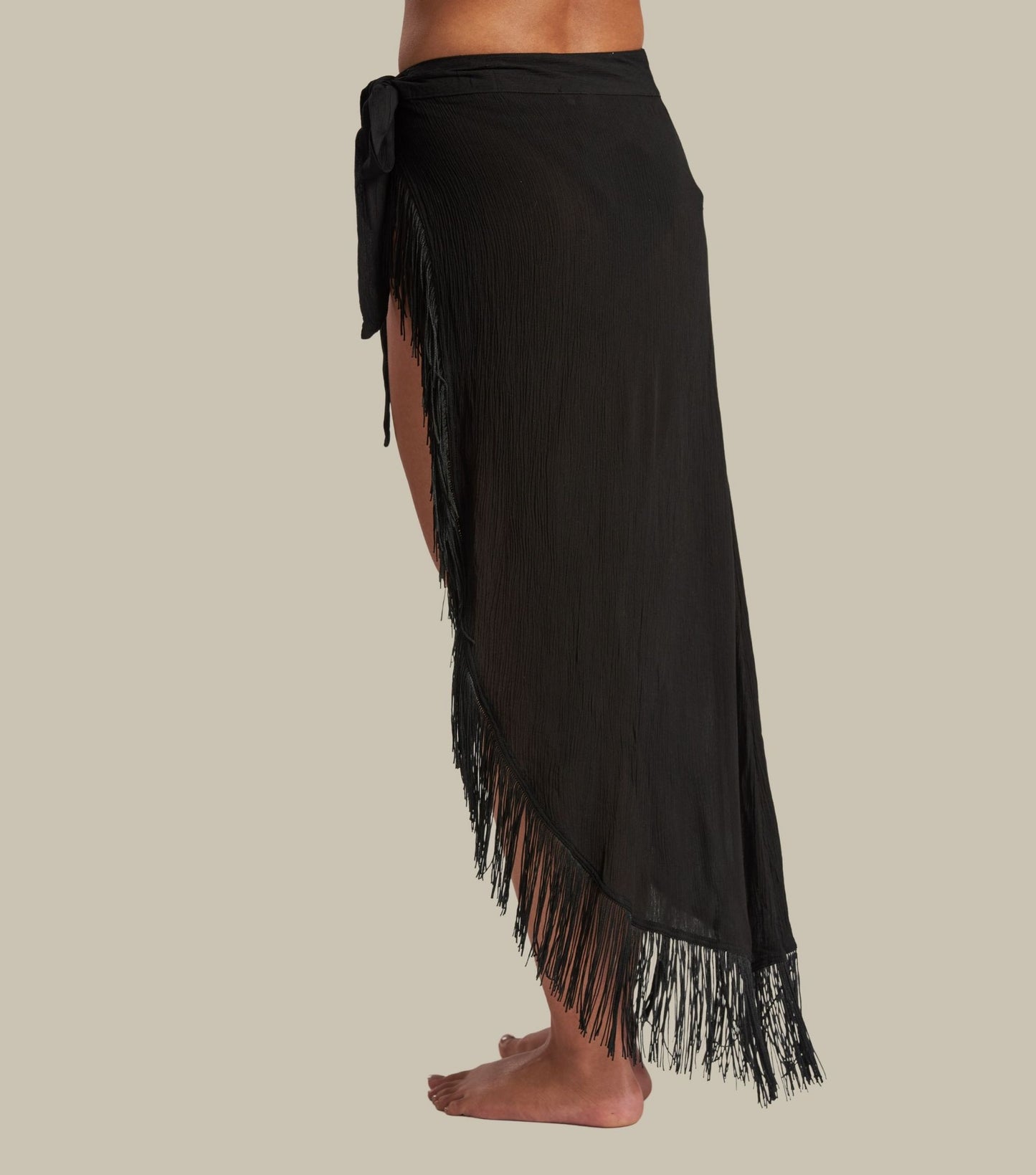 South Beach Crinkle Tassel Sarong