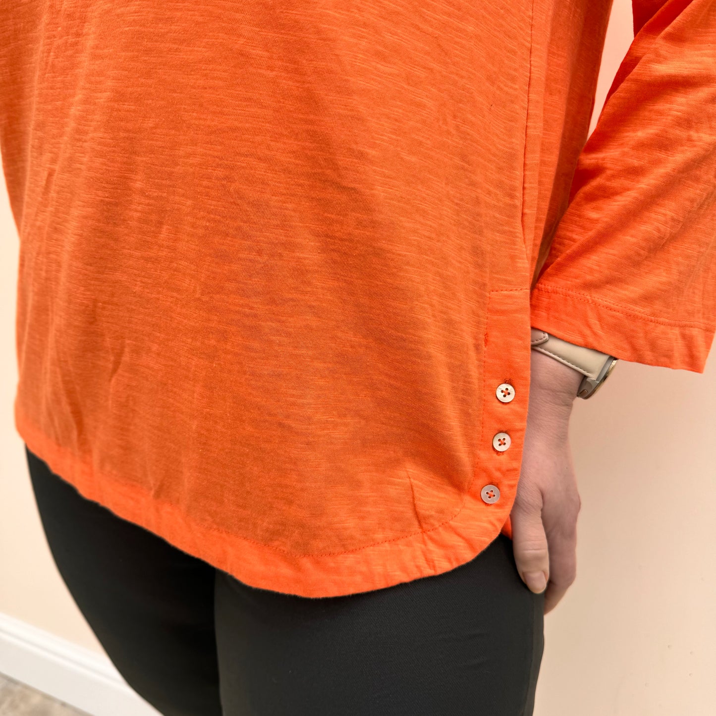 Mistral Cotton Side Button T-Shirt