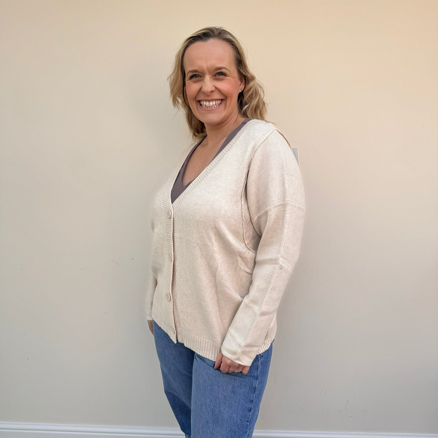 Oversized Button Down Cardigan