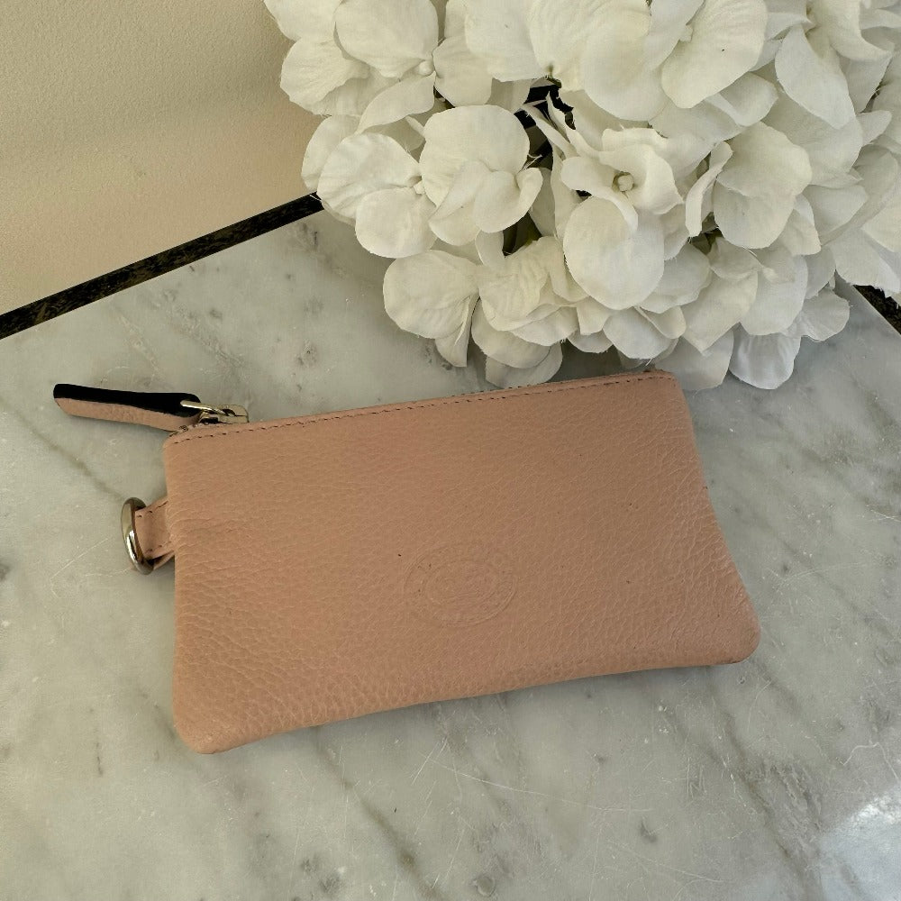 LLG Pebble Leather Top Zip Coin/Key Purse