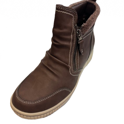Fleece top ankle boot