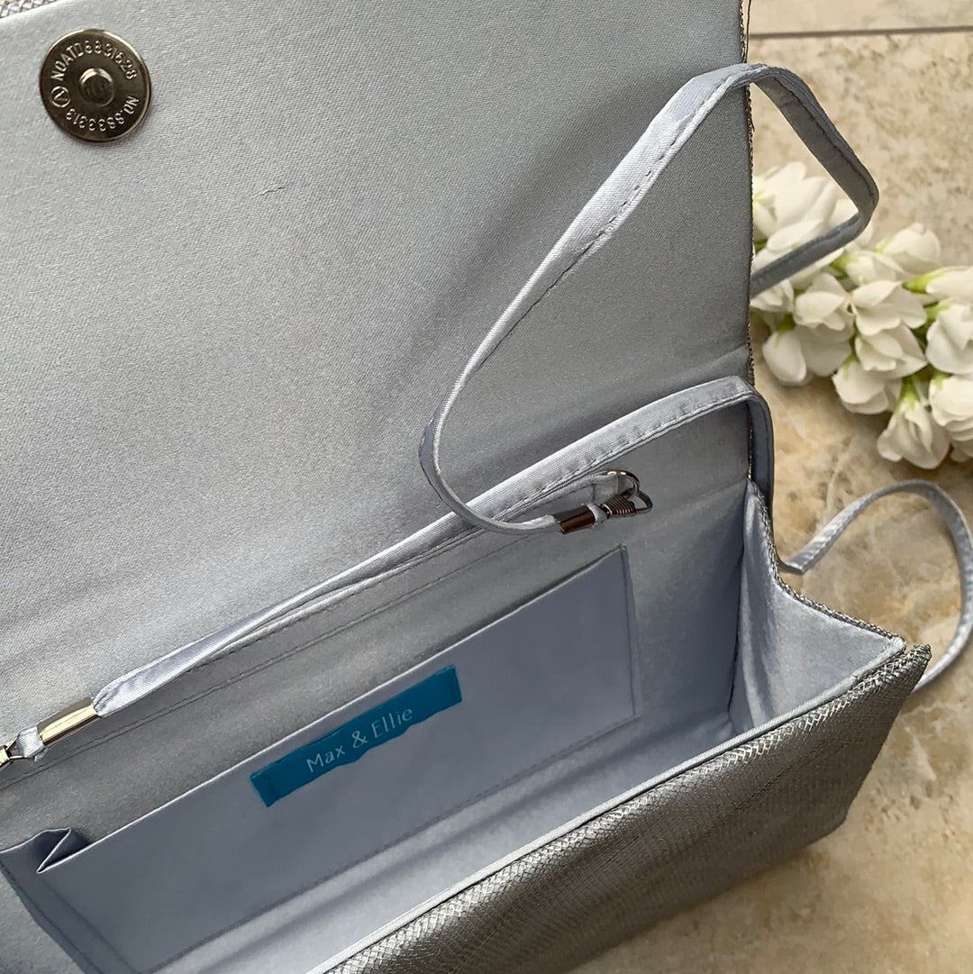 Max and Ellie Handbag Matt Silver AX1/AX2