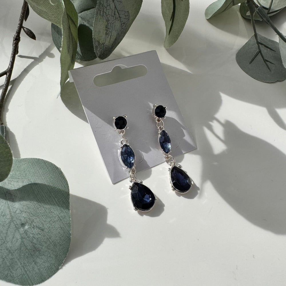 Navy Blue Dropper Earring