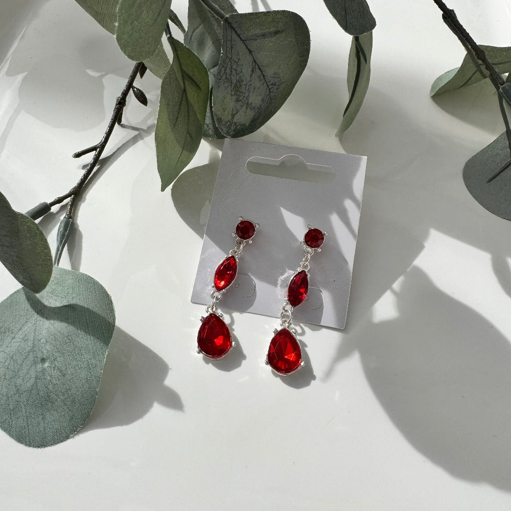 Red Dropper Earring