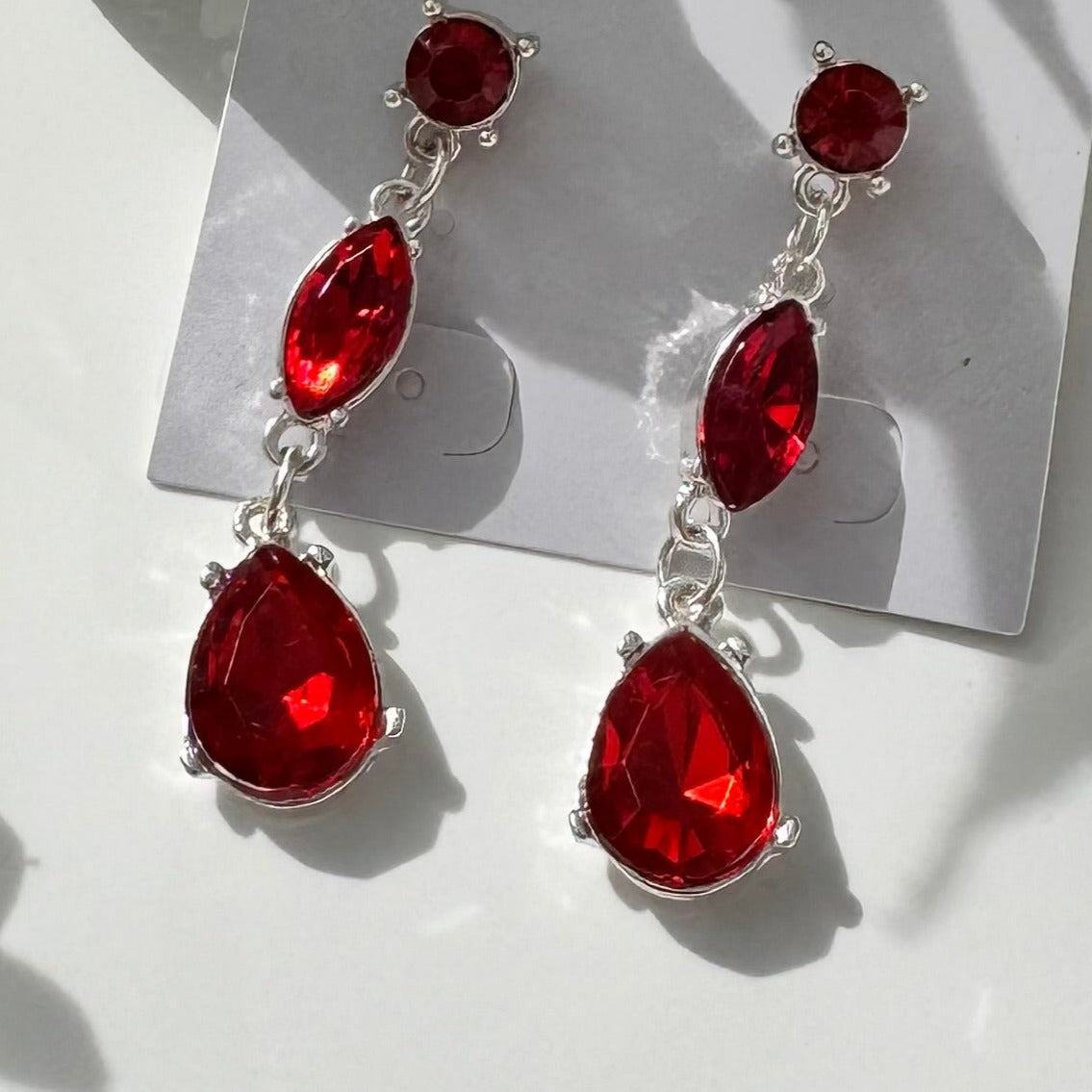 Red Dropper Earring