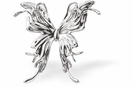 Byzantium K722 Silver Butterfly Brooch Multi