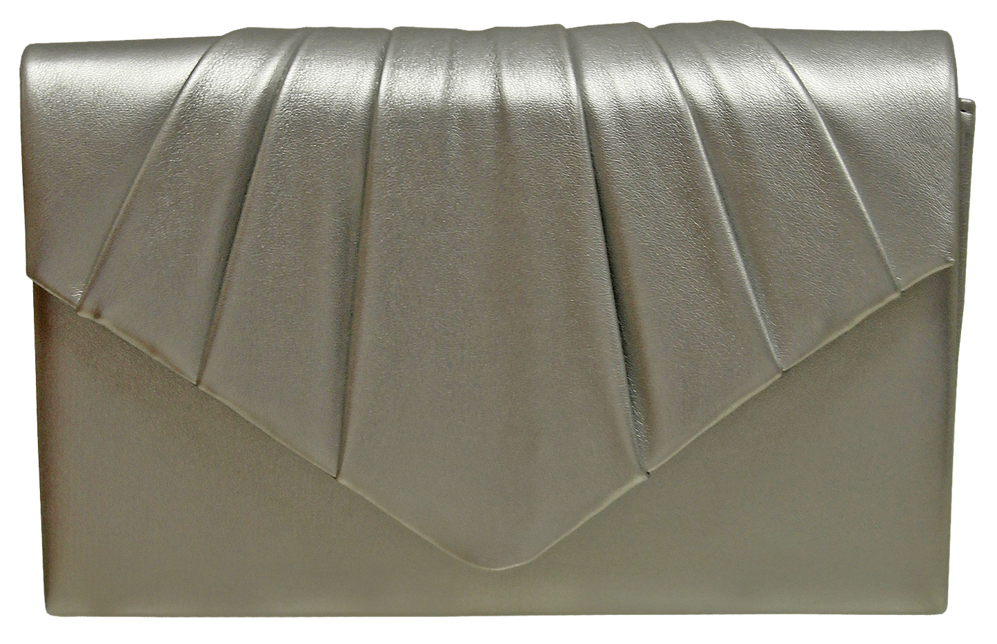 Faux Leather Envy Pleated Flapover Bag