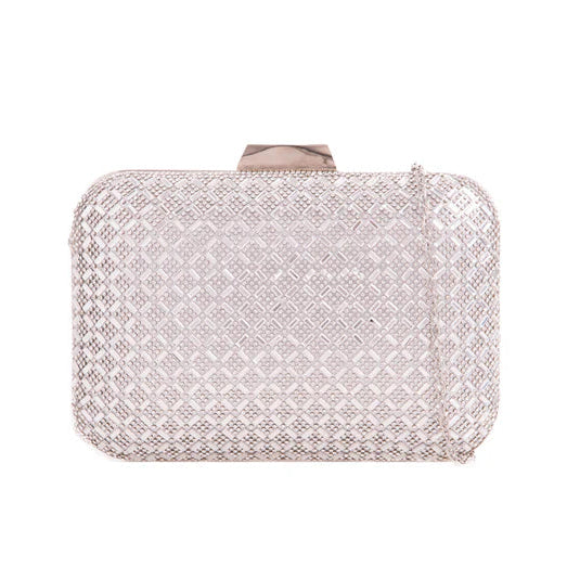 Koko TL861 Silver Diamante Box Bag