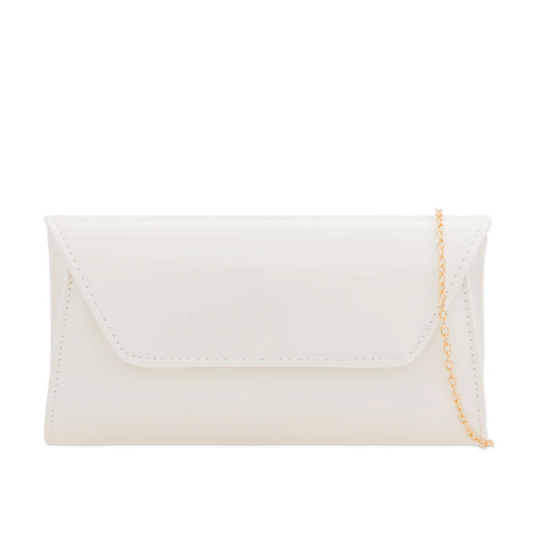 Koko L2250 White Patent Clutch Bag