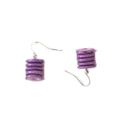 Lotus Feet HAE5 Lavender Coco Stack Earring