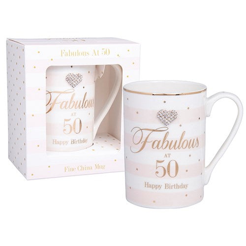 Fabulous at 50 Birthday Mug DAMAGED BOXES