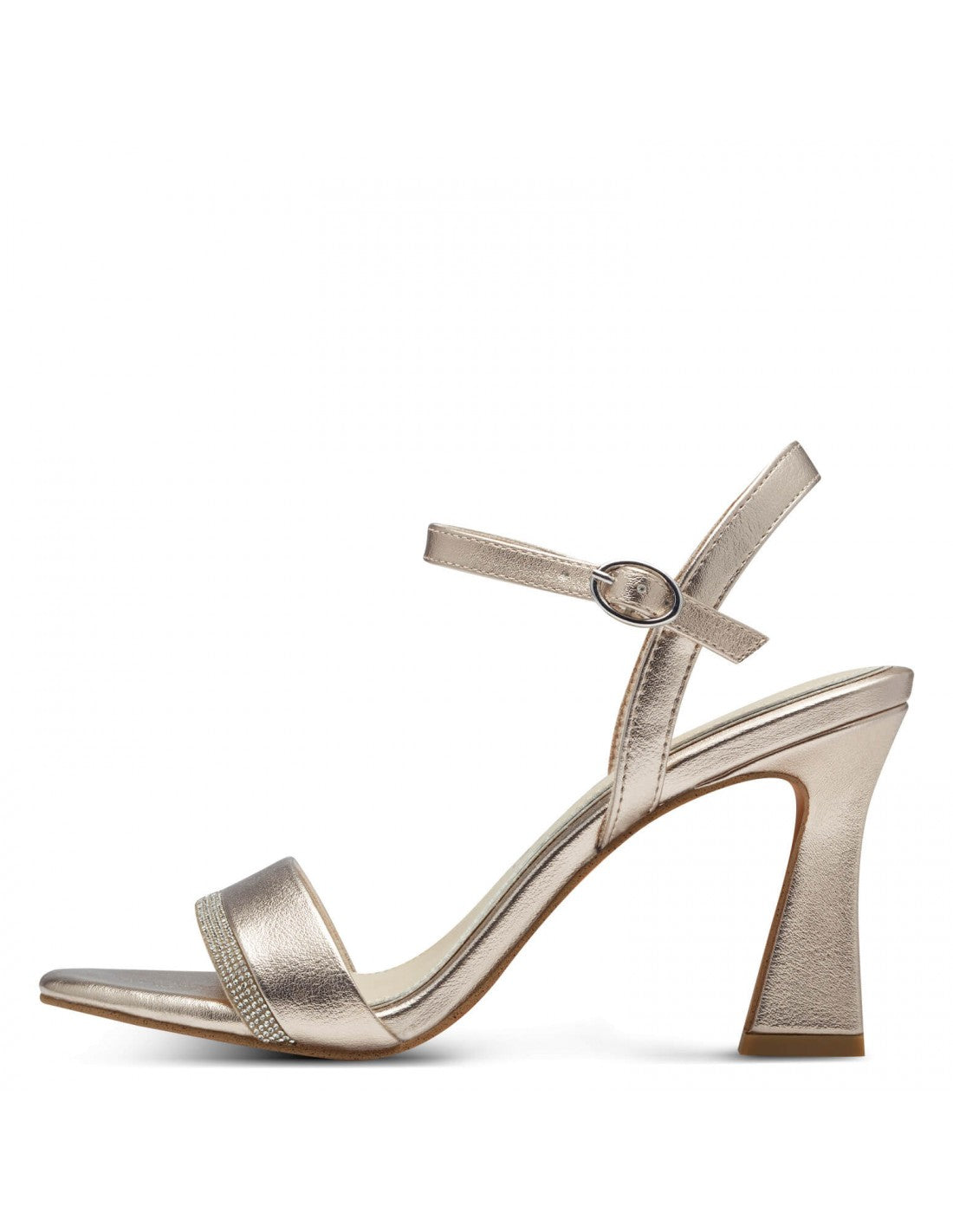 Marco Tozzi Platinum Ankle Strap Heels
