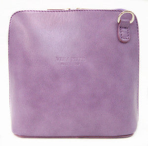 Leather Ladies Small Cross Body PS14 In Purples