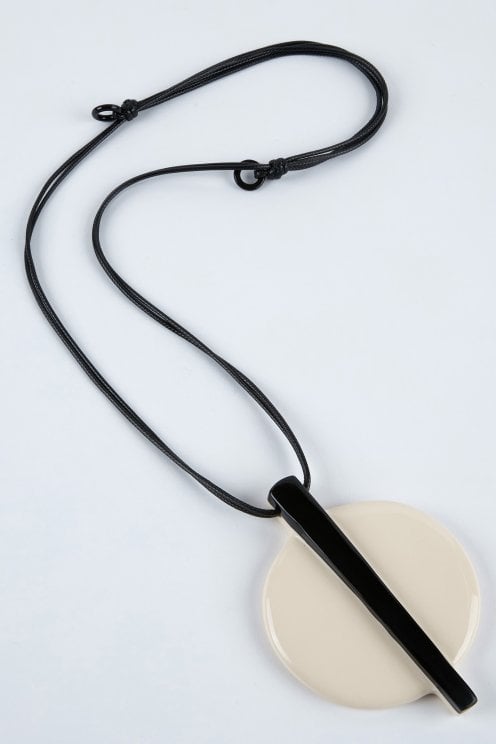 Dante Cream Disc Necklace