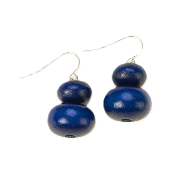Lotus Feet H2418 Royal Blue Papa Earrings
